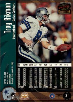 1998 Pacific Revolution #31 Troy Aikman Back