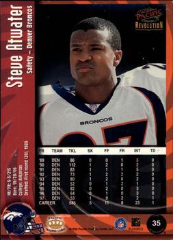 1998 Pacific Revolution #35 Steve Atwater Back