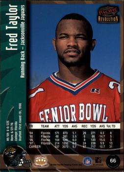 1998 Pacific Revolution #66 Fred Taylor Back