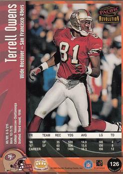 1998 Pacific Revolution #126 Terrell Owens Back