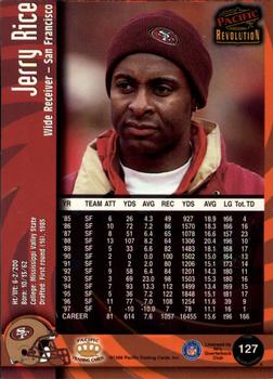 1998 Pacific Revolution #127 Jerry Rice Back