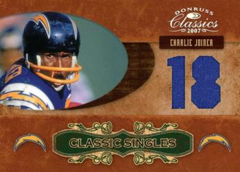 2007 Donruss Classics - Classic Singles Jerseys Jersey Numbers #CS-2 Charlie Joiner Front