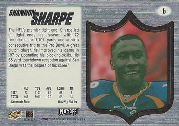 1998 Playoff Absolute SSD Hobby #6 Shannon Sharpe Back