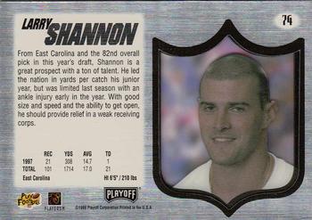 1998 Playoff Absolute SSD Hobby #74 Larry Shannon Back