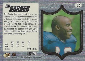 1998 Playoff Absolute SSD Hobby #82 Tiki Barber Back