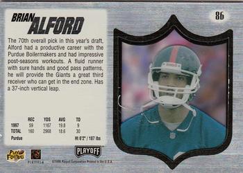 1998 Playoff Absolute SSD Hobby #86 Brian Alford Back