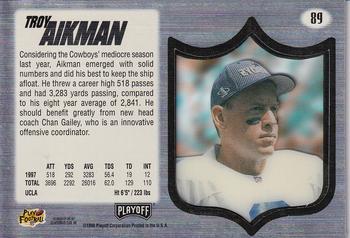 1998 Playoff Absolute SSD Hobby #89 Troy Aikman Back