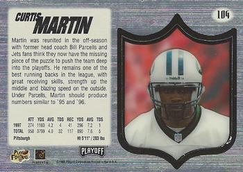 1998 Playoff Absolute SSD Hobby #104 Curtis Martin Back