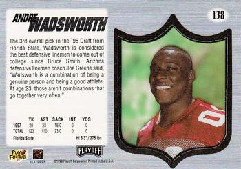 1998 Playoff Absolute SSD Hobby #138 Andre Wadsworth Back
