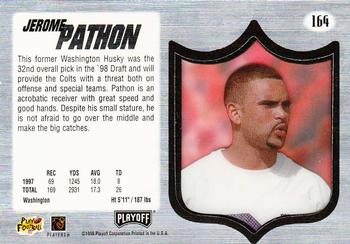 1998 Playoff Absolute SSD Hobby #164 Jerome Pathon Back