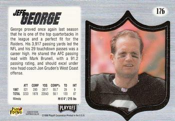 1998 Playoff Absolute SSD Hobby #176 Jeff George Back