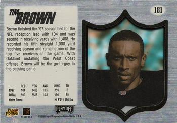 1998 Playoff Absolute SSD Hobby #181 Tim Brown Back