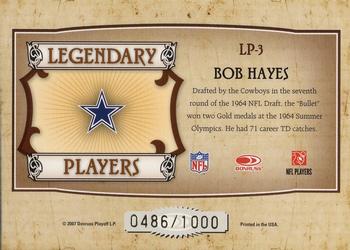 2007 Donruss Classics - Legendary Players Bronze #LP-3 Bob Hayes Back
