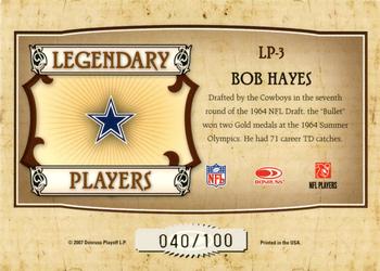 2007 Donruss Classics - Legendary Players Gold #LP-3 Bob Hayes Back