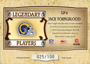 2007 Donruss Classics - Legendary Players Gold #LP-8 Jack Youngblood Back