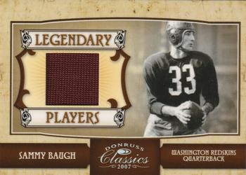 2007 Donruss Classics - Legendary Players Jerseys #LP-21 Sammy Baugh Front