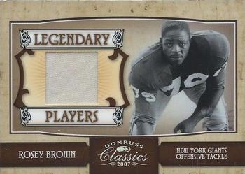 2007 Donruss Classics - Legendary Players Jerseys #LP-25 Roosevelt Brown Front