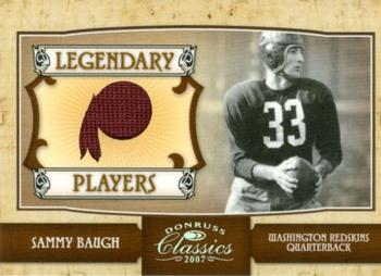 2007 Donruss Classics - Legendary Players Jerseys Team Logo #LP-21 Sammy Baugh Front