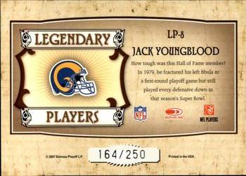2007 Donruss Classics - Legendary Players Silver #LP-8 Jack Youngblood Back