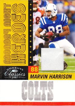 2007 Donruss Classics - Monday Night Heroes Jerseys #MNH-28 Marvin Harrison Front