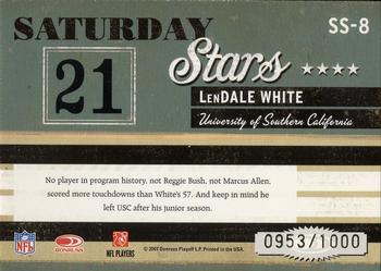 2007 Donruss Classics - Saturday Stars Bronze #SS-8 LenDale White Back