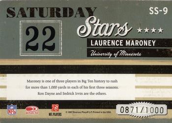 2007 Donruss Classics - Saturday Stars Bronze #SS-9 Laurence Maroney Back