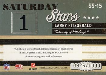 2007 Donruss Classics - Saturday Stars Bronze #SS-15 Larry Fitzgerald Back