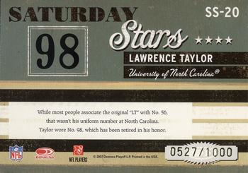 2007 Donruss Classics - Saturday Stars Bronze #SS-20 Lawrence Taylor Back