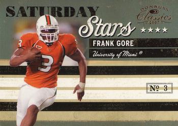 2007 Donruss Classics - Saturday Stars Bronze #SS-23 Frank Gore Front