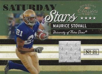 2007 Donruss Classics - Saturday Stars Jerseys #SS-11 Maurice Stovall Front