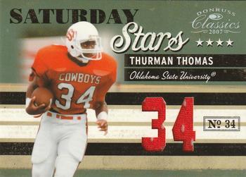 2007 Donruss Classics - Saturday Stars Jerseys Jersey Numbers #SS-21 Thurman Thomas Front