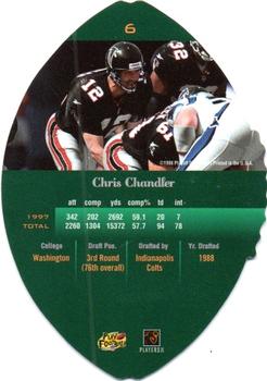 1998 Playoff Contenders - Leather #6 Chris Chandler Back