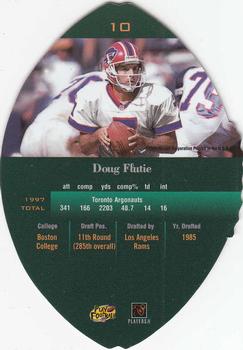 1998 Playoff Contenders - Leather #10 Doug Flutie Back