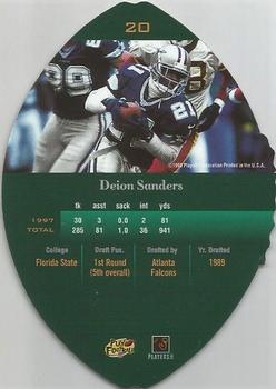 1998 Playoff Contenders - Leather #20 Deion Sanders Back