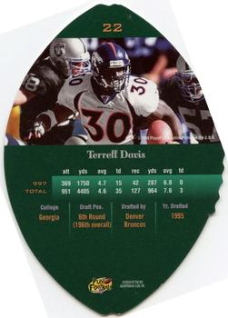 1998 Playoff Contenders - Leather #22 Terrell Davis Back