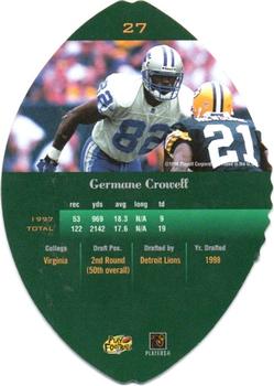 1998 Playoff Contenders - Leather #27 Germane Crowell Back