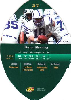 1998 Playoff Contenders - Leather #37 Peyton Manning Back