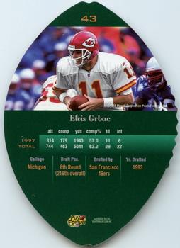 1998 Playoff Contenders - Leather #43 Elvis Grbac Back