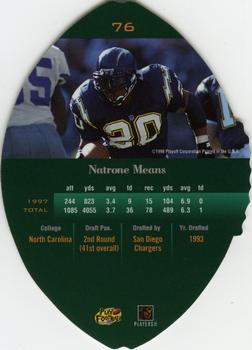 1998 Playoff Contenders - Leather #76 Natrone Means Back