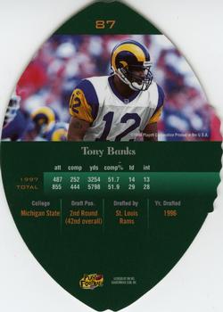 1998 Playoff Contenders - Leather #87 Tony Banks Back