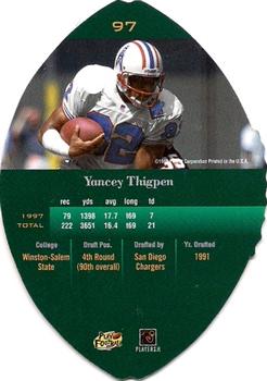 1998 Playoff Contenders - Leather #97 Yancey Thigpen Back