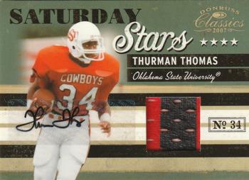 2007 Donruss Classics - Saturday Stars Jerseys Prime Autographs #SS-21 Thurman Thomas Front