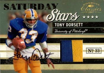 2007 Donruss Classics - Saturday Stars Jerseys Prime Autographs #SS-30 Tony Dorsett Front