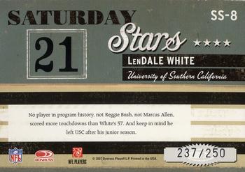 2007 Donruss Classics - Saturday Stars Silver #SS-8 LenDale White Back