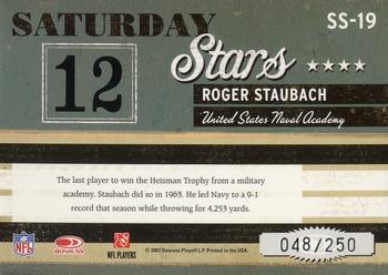 2007 Donruss Classics - Saturday Stars Silver #SS-19 Roger Staubach Back