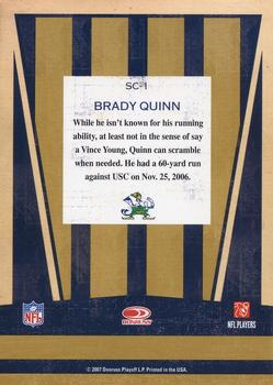 2007 Donruss Classics - School Colors #SC-1 Brady Quinn Back