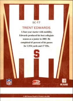 2007 Donruss Classics - School Colors #SC-17 Trent Edwards Back