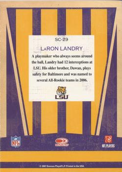 2007 Donruss Classics - School Colors #SC-29 LaRon Landry Back