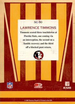 2007 Donruss Classics - School Colors #SC-30 Lawrence Timmons Back
