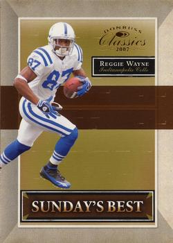 2007 Donruss Classics - Sunday's Best Bronze #SB-12 Reggie Wayne Front